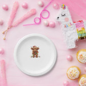 クリスマスコティッシュハイランドクラシックカウシャツTシャツ ペーパープレート (パーティー)