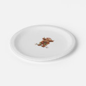 クリスマスコティッシュハイランドクラシックカウシャツTシャツ ペーパープレート (アングル)