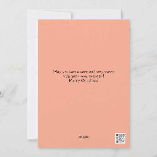 クリスマスコテージアートホリデーフラットカード シーズンカード (裏面)