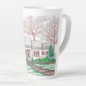 クリスマスコテージラージラテマグ カフェラテマグ (右アングル)