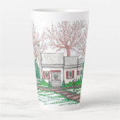 クリスマスコテージラージラテマグ カフェラテマグ (正面)