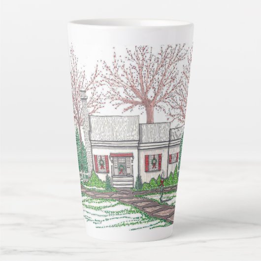 クリスマスコテージラージラテマグ カフェラテマグ (正面)