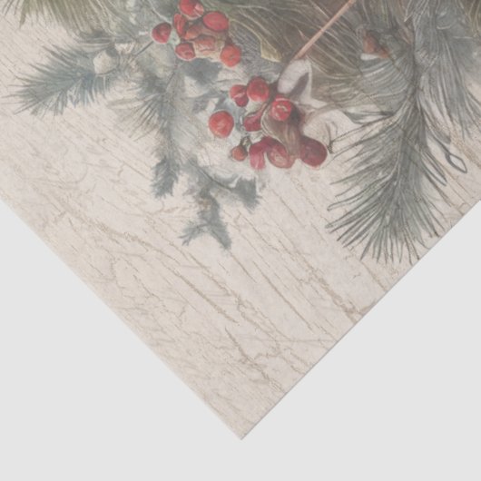 クリスマスコテージヴィンテージリースパインデクページ 薄葉紙 (詳細)