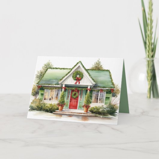 クリスマスコテージ付リース シーズンカード (正面)