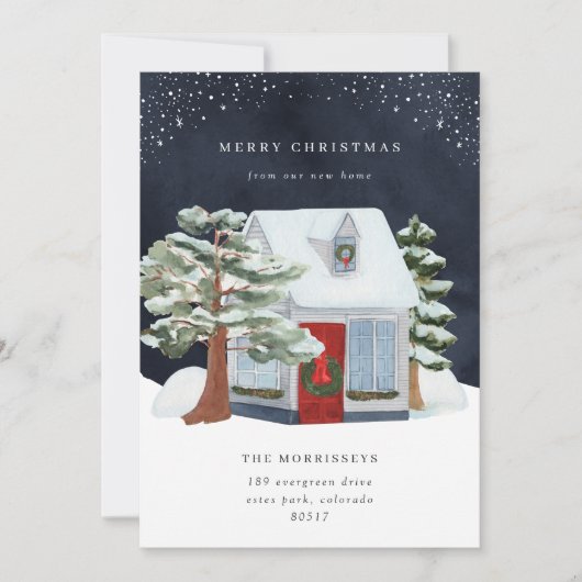 クリスマスコテージ休日の引越し告知 案内状 (正面)