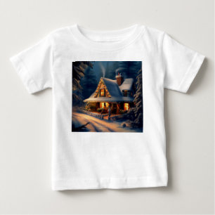 クリスマスコテージ1 ベビーTシャツ