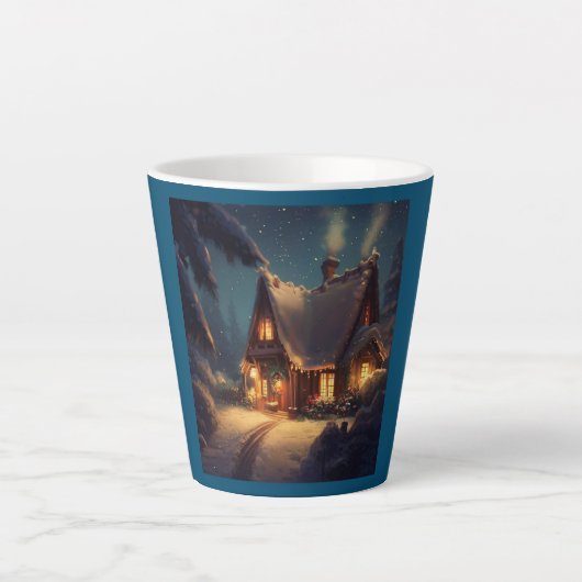 クリスマスコテージ4 カフェラテマグ (正面)