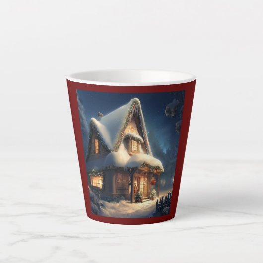 クリスマスコテージ6 カフェラテマグ (正面)