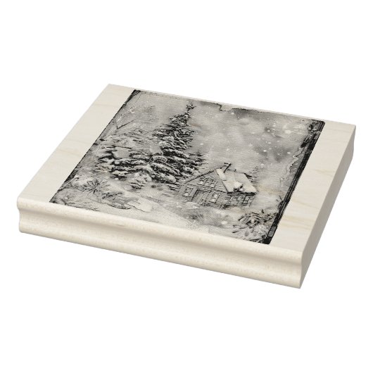 クリスマスコテージ ラバースタンプ (スタンプ)