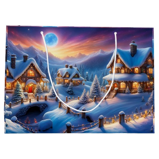 クリスマスコテージ ラージペーパーバッグ (裏面)