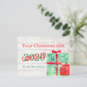 クリスマスコビディウイルス2020ギフトおもしろい ポストカード (スタンド正面)