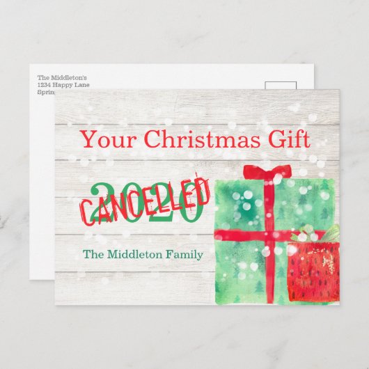 クリスマスコビディウイルス2020ギフトおもしろい ポストカード (正面/裏面)