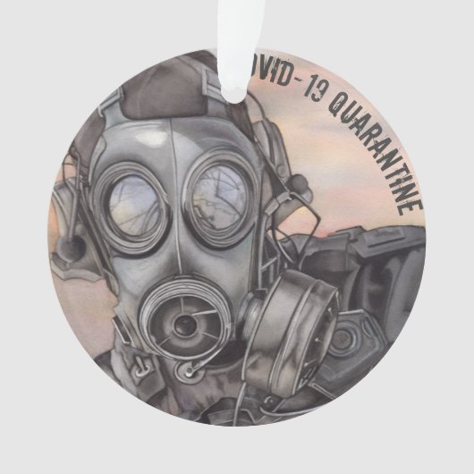 クリスマスコビディパンデミック仮面プレッパーオーナメント オーナメント (正面)