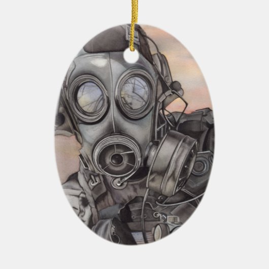 クリスマスコビデ流行 セラミックオーナメント (正面)