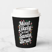 クリスマスコミントコールサンタブラクリスマスファミリー 紙コップ (正面)