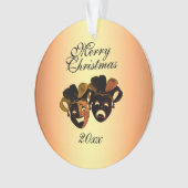 クリスマスコメディと悲劇のシアターマスク オーナメント (正面)