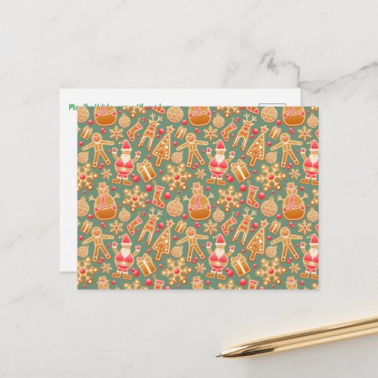 クリスマスコラージュはがき ポストカード (正面/裏面インサイチュ)