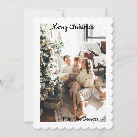 クリスマスコラージュグリーティングカード 招待状 (正面)