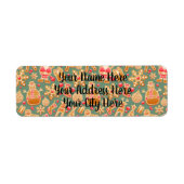 クリスマスコラージュ差出人住所ラベル ラベル (正面)