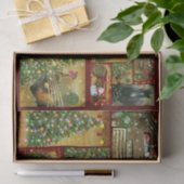 クリスマスコラージュ霜の降りたホースGMCトラックトラクター 薄葉紙 (ギフト)