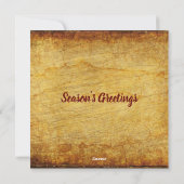 クリスマスコラージュ馬霜の降りたヴィンテージトラック シーズンカード (裏面)