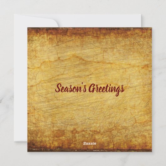 クリスマスコラージュ馬霜の降りたヴィンテージトラック シーズンカード (裏面)