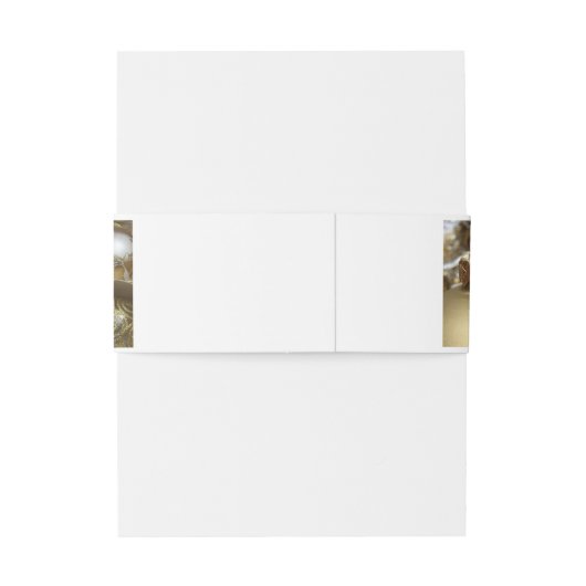 クリスマスコラージュ黒白と金ゴールド 招待状ベリーバンド (裏面例)