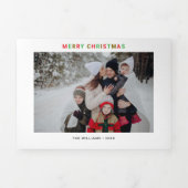 クリスマスコラージュ12枚の写真 三つ折りクリスマスカード (カバー)