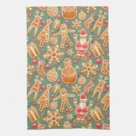 クリスマスコラージュ キッチンタオル