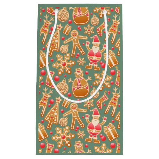 クリスマスコラージュ スモールペーパーバッグ (正面)