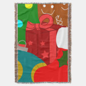 クリスマスコラージュ スローブランケット (正面縦)