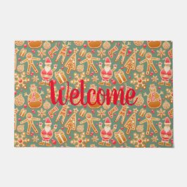 クリスマスコラージュ ドアマット