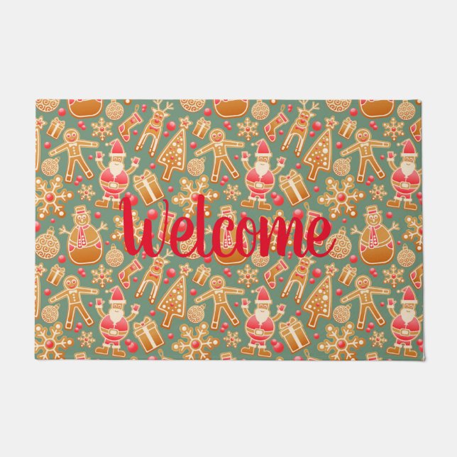 クリスマスコラージュ ドアマット (正面)