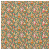 クリスマスコラージュ ファブリック (クローズアップ)