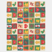 クリスマスコラージュ フリースブランケット (正面)