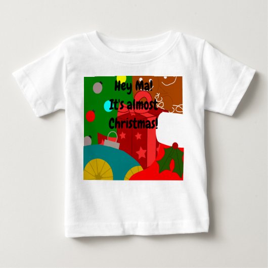 クリスマスコラージュ  ベビーTシャツ (正面)