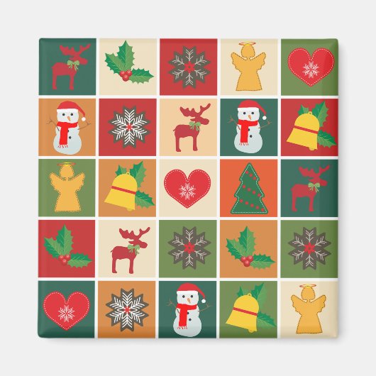 クリスマスコラージュ マグネット (正面)