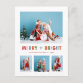 クリスマスコラージュ メリーアンドブライト シーズンポストカード (正面)