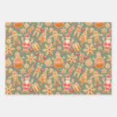 クリスマスコラージュ ラッピングペーパーシート (正面)