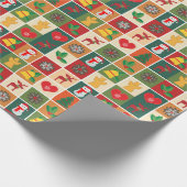 クリスマスコラージュ ラッピングペーパー (角)