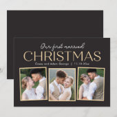 クリスマスコラージュ 新婚ホリデー写真カード シーズンカード (正面/裏面)