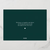 クリスマスコラージュ 本物のホイル ホリデー フォト カード (裏面)