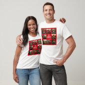 クリスマスコラージュ(赤と白) Tシャツ (ユニセックス)