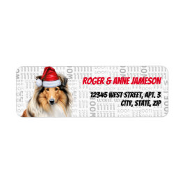 クリスマスコリードッグラバーホリデーアドレス ラベル