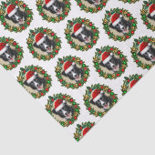 クリスマスコリ縁どードッグティッシュペーパー 薄葉紙 (詳細)