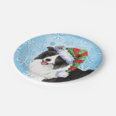 クリスマスコリ縁どー ペーパープレート (アングル)