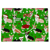 クリスマスコルギドッグズラージ抱き枕 ラージペーパーバッグ (正面)