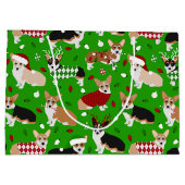 クリスマスコルギドッグズラージ抱き枕 ラージペーパーバッグ (裏面)