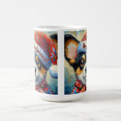 クリスマスコルギドッグパピーw/サンタハット コーヒーマグカップ (中央)