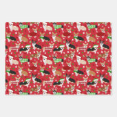 クリスマスコルギドッグ ラッピングペーパーシート (正面)